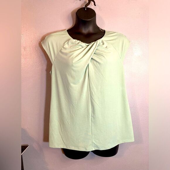 Ann Taylor Factory green lined  blouse - Picture 1 of 5